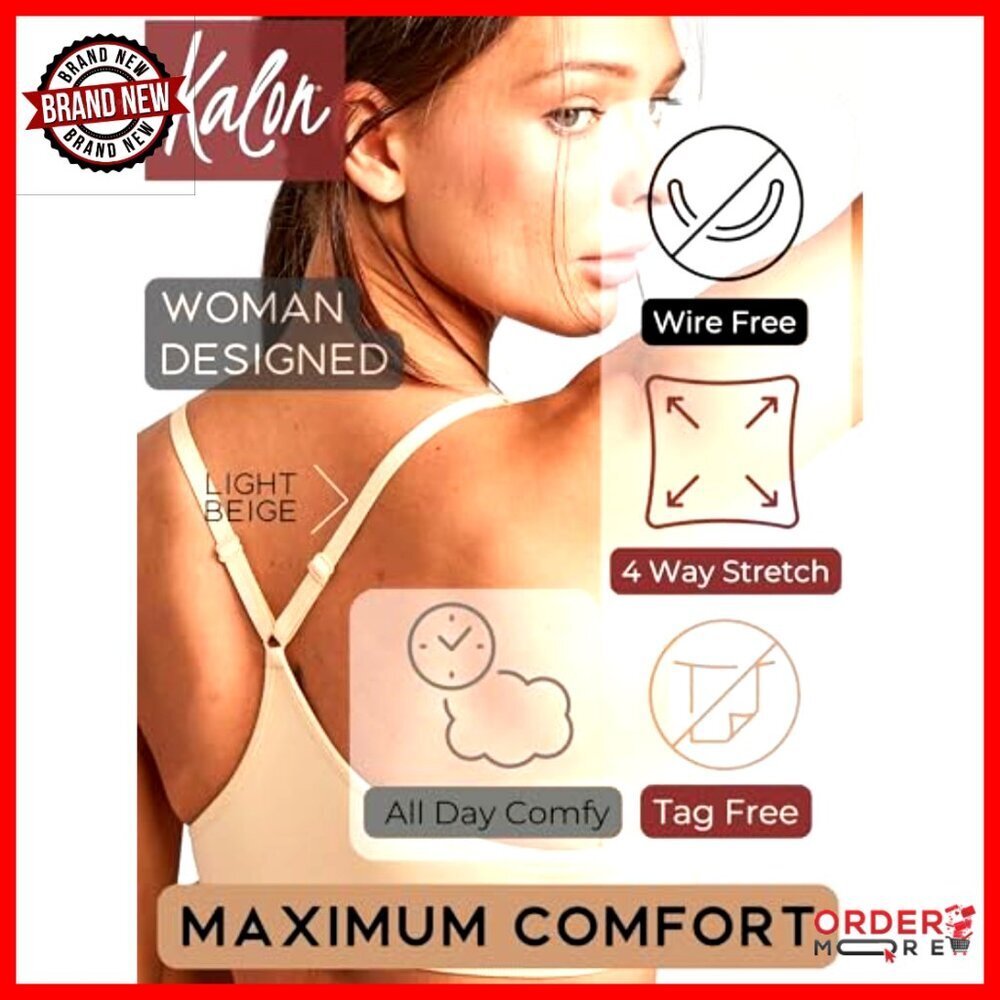 Wirefree Racerback Sports Bralette Seamless Comfort Bra 4 Pack Lounge Wear - Picture 4 of 7